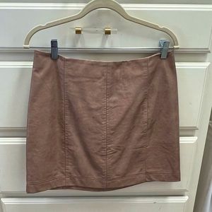She+Sky tan leather skirt